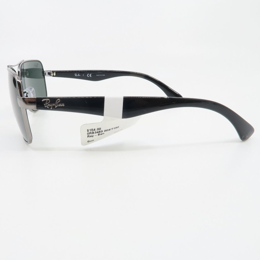 Ray-Ban RB 3483 004/71 60mm Gunmetal and Black/Green Pilot New Sunglasses *Read. - Picture 5 of 7